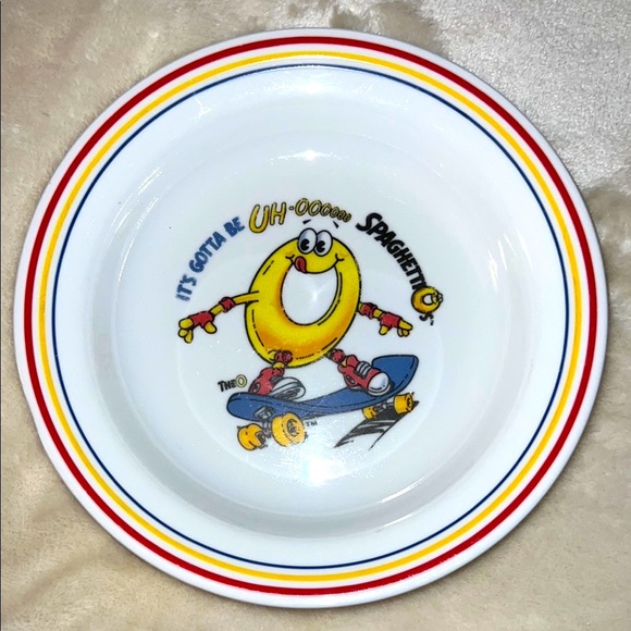 CORELLE 🍜 SET OF 4 VINTAGE 1990 CORELLE SPAGHETTIO’S SKATEBOARD PASTA DISH BOWL - Picture 5 of 13